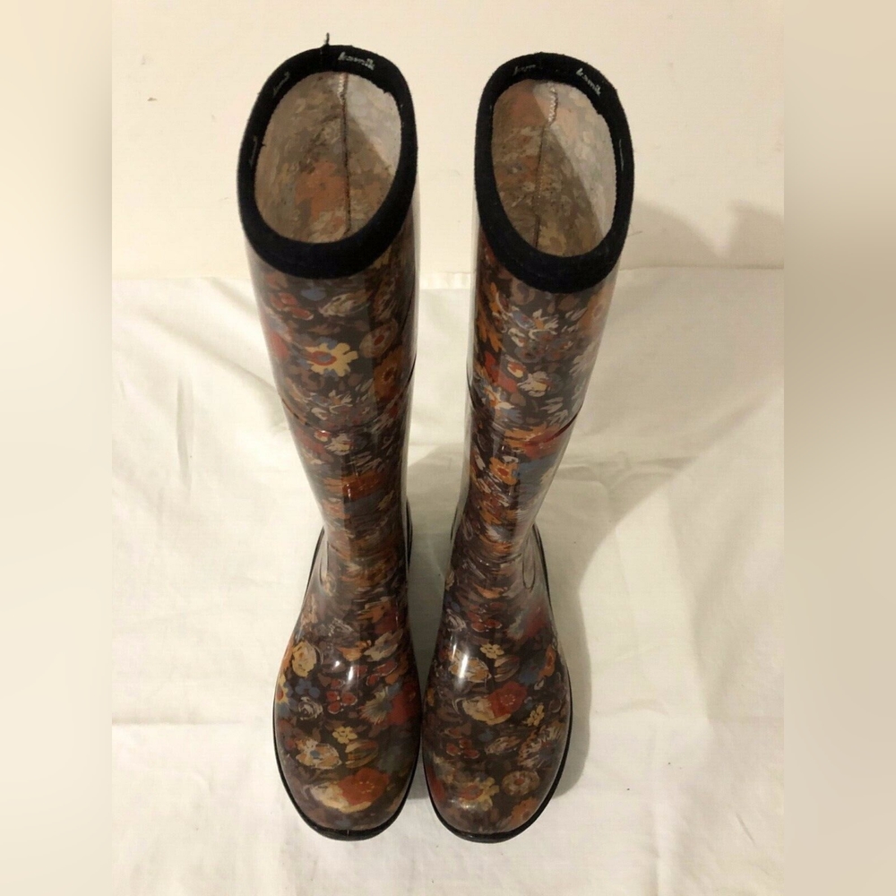KAMIK Made in Canada Wellies Rain Boots Floral Women's Size 6